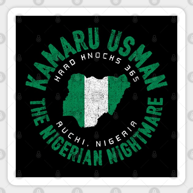 Kamaru Usman Sticker by huckblade